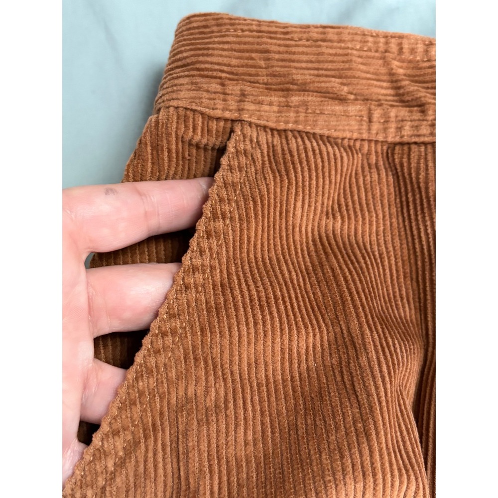 Gap Womens Brown Corduroy Mini Skirt Front Zip A-Line Rust Size 6 - Picture 5 of 6